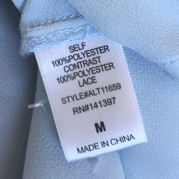 ASTR Blue Sleeveless Open Eyelet Tank Top Blouse Medium - Picture 8 of 11